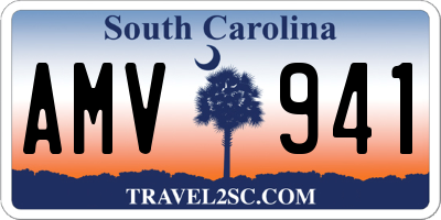 SC license plate AMV941