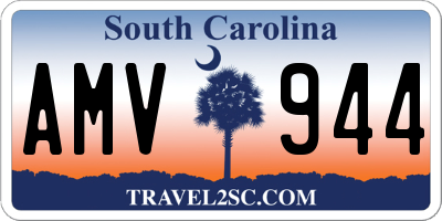 SC license plate AMV944