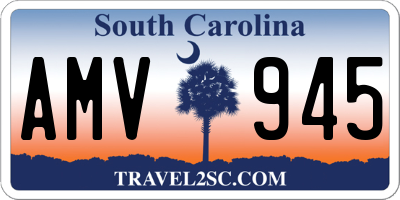SC license plate AMV945