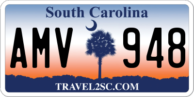 SC license plate AMV948