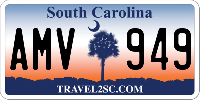 SC license plate AMV949
