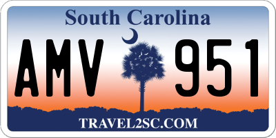 SC license plate AMV951