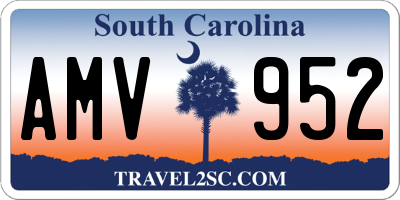 SC license plate AMV952