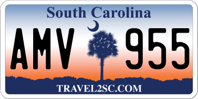 SC license plate AMV955