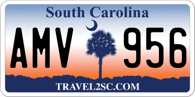 SC license plate AMV956