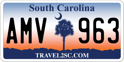 SC license plate AMV963
