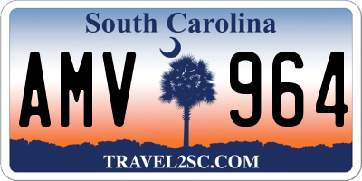 SC license plate AMV964