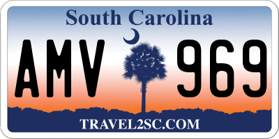 SC license plate AMV969