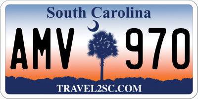 SC license plate AMV970