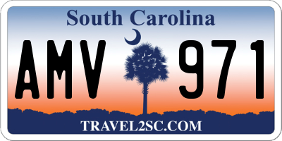 SC license plate AMV971