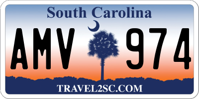 SC license plate AMV974