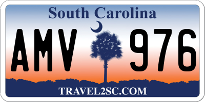 SC license plate AMV976