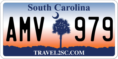 SC license plate AMV979