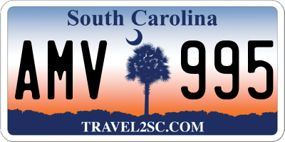 SC license plate AMV995