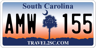 SC license plate AMW155