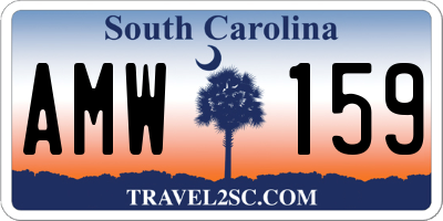 SC license plate AMW159