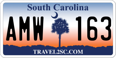 SC license plate AMW163