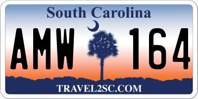SC license plate AMW164