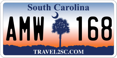 SC license plate AMW168