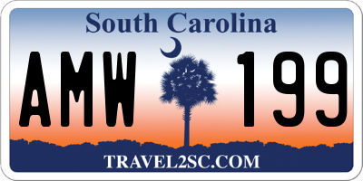 SC license plate AMW199