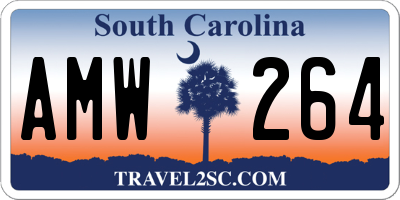 SC license plate AMW264