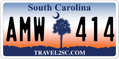 SC license plate AMW414