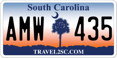 SC license plate AMW435