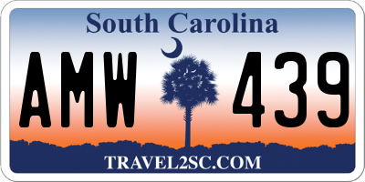 SC license plate AMW439