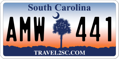 SC license plate AMW441