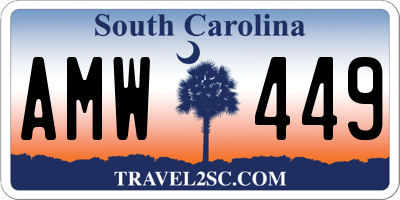 SC license plate AMW449