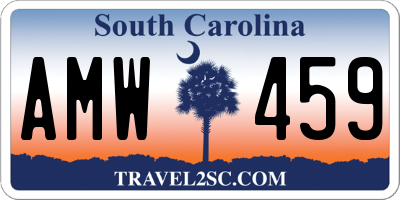 SC license plate AMW459
