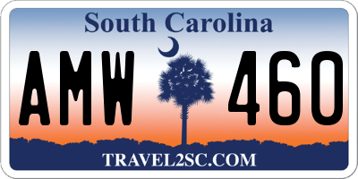 SC license plate AMW460