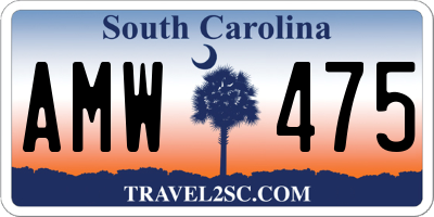 SC license plate AMW475