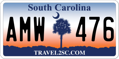SC license plate AMW476