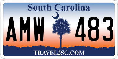 SC license plate AMW483