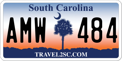 SC license plate AMW484