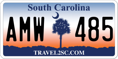 SC license plate AMW485