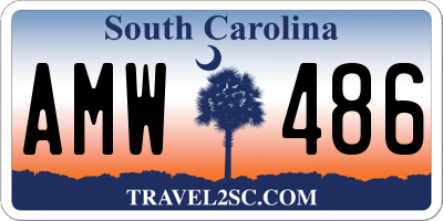 SC license plate AMW486