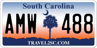 SC license plate AMW488