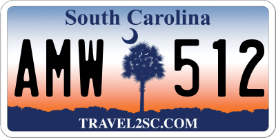 SC license plate AMW512
