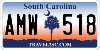 SC license plate AMW518