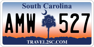 SC license plate AMW527