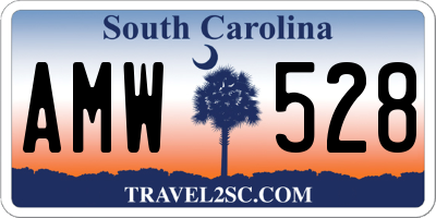 SC license plate AMW528
