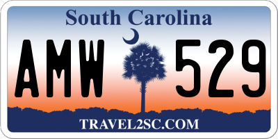 SC license plate AMW529