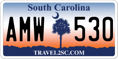 SC license plate AMW530