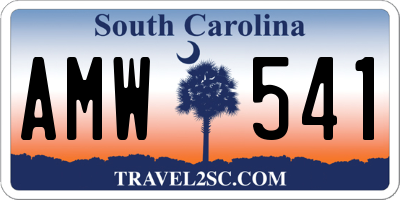 SC license plate AMW541