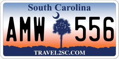 SC license plate AMW556