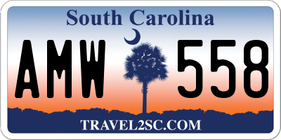 SC license plate AMW558