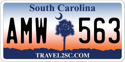 SC license plate AMW563
