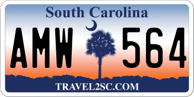 SC license plate AMW564